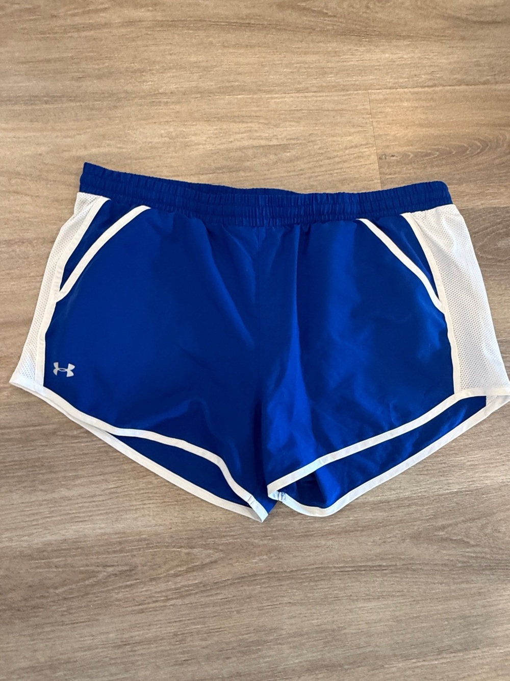 Under Armour Blue Women’s Athletic Shorts with White Trim